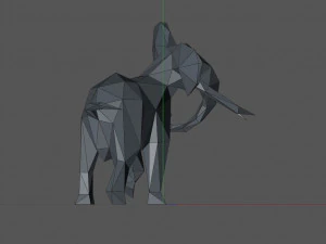 Low poly elephant 3D Print Model