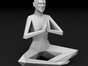 Низкополигональный человек 3D Принт Модель