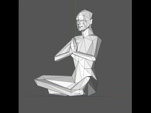 A low poly person 3D Print Model