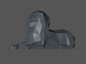 Lion Low Poly 3D Print Model