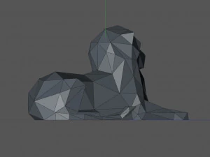 Le&atilde;o Low Poly Modelo de Impressão 3D