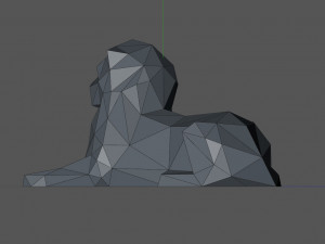 Lion Low Poly 3D Print Model