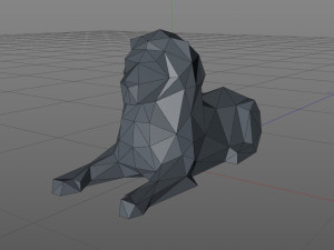 Lion Low Poly 3D Print Model