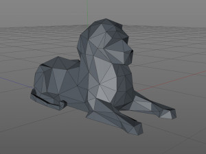 Lion Low Poly 3D Print Model