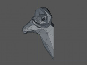 Low Poly head ram Modelo de Impressão 3D