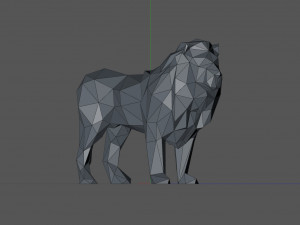 Lion Low Poly 3D Print Model