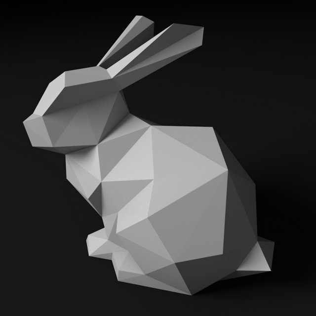 Rabbit 3D प्रिंट मॉडल .c4d .max .obj .3ds .fbx .stl .blend 