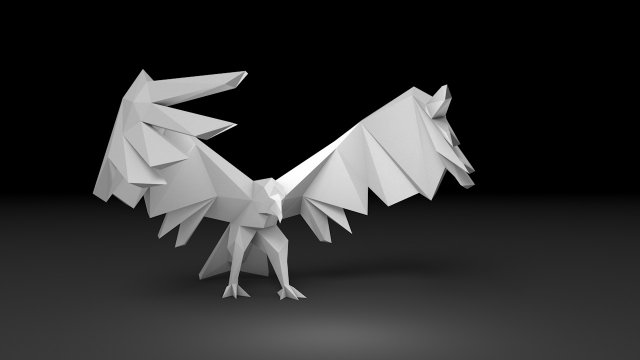 Eagle Model Cetak 3D .c4d .max .obj .3ds .fbx .stl .blend 