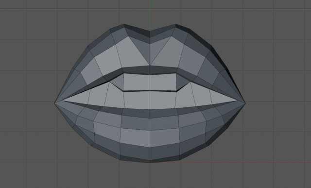 Low poly lips Modelo de impresión 3D .c4d .max .obj .3ds .fbx .stl .blend 