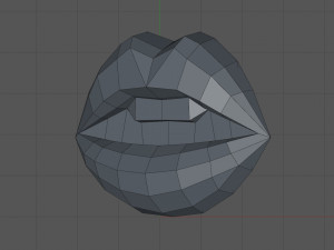 Low poly lips Modelo de impresión 3D