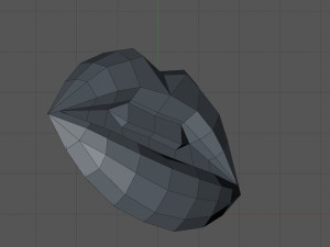 Low poly lips Modelo de impresión 3D