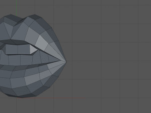Low poly lips Modelo de impresión 3D