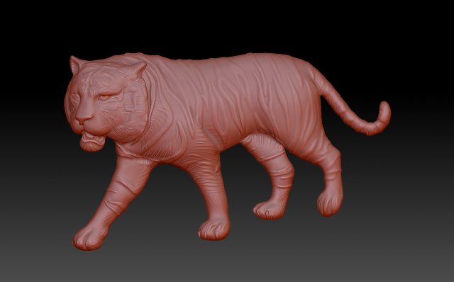 Tiger 3D प्रिंट मॉडल .c4d .max .obj .3ds .fbx .stl .blend 