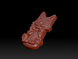 Cat 3D Baskı Modeli