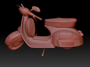 Moped 3D Print Model