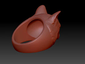 Anel Gato Modelo de Impressão 3D
