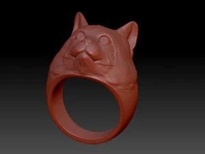 Anel Gato Modelo de Impressão 3D