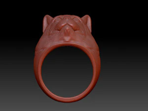 Anel Gato Modelo de Impressão 3D