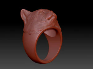 Anel Gato Modelo de Impressão 3D