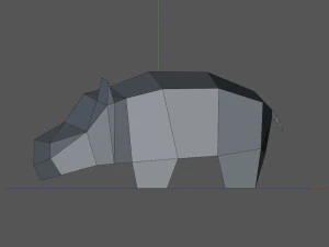 カバ 3Dプリントモデル