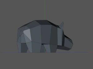 Hippopotamus 3D Print Model