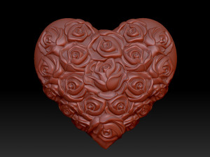 Heart Rose 3D 打印模型