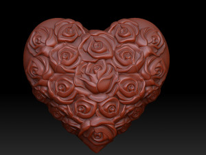 Heart Rose 3D 打印模型