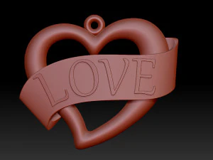 Кулон Сердце 3D Принт Модель