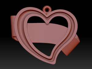 Heart pedant Model Cetak 3D