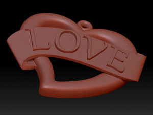 Heart pedant Model Cetak 3D