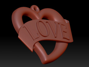 Heart pedant Model Cetak 3D