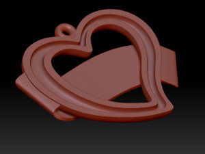 Heart pedant Model Cetak 3D