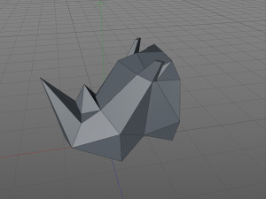 Rhinoceros head 3D Baskı Modeli
