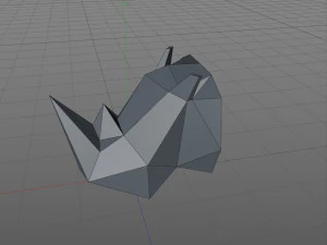 Rhinoceros head 3D Print Model