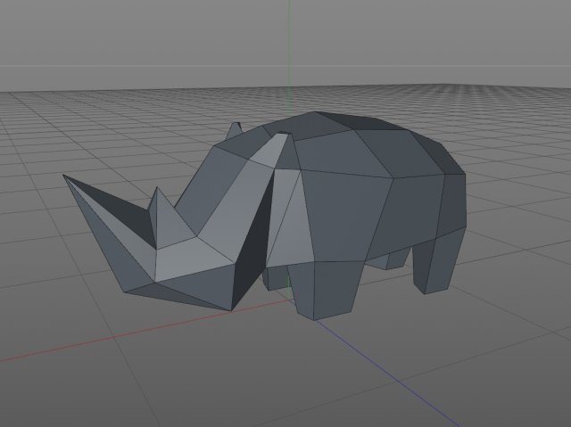 Rhinoceros 3D 打印模型 .c4d .max .obj .3ds .fbx .stl .blend 