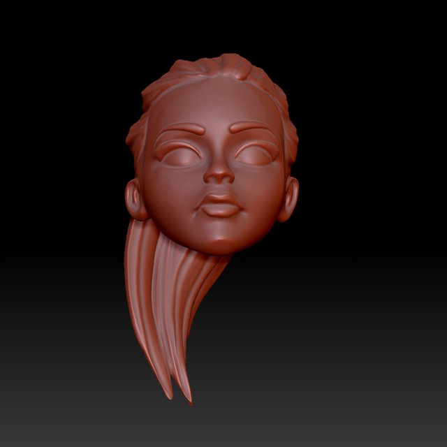 Head Doll 3D Baskı Modeli .c4d .max .obj .3ds .fbx .stl .blend 