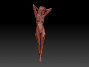 Low Poly Woman 3D Принт Модель