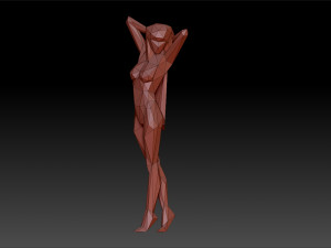Low Poly Woman 3Dプリントモデル