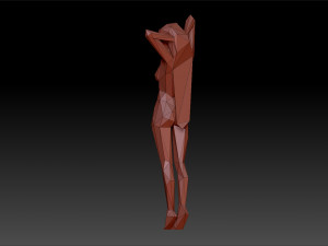 Low Poly Woman 3Dプリントモデル