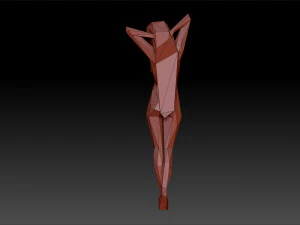 Low Poly Woman 3D Print Model