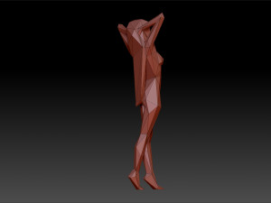Low Poly Woman 3Dプリントモデル
