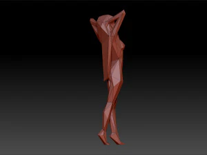 Low Poly Woman 3D Print Model