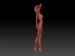 Low Poly Woman 3D Print Model