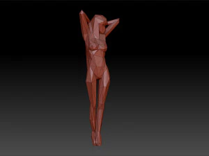 Low Poly Woman 3D Print Model