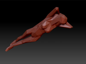Low Poly Woman 3Dプリントモデル