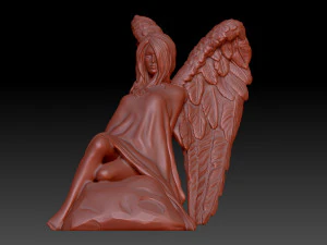 Angelo donna Modello di stampa 3D