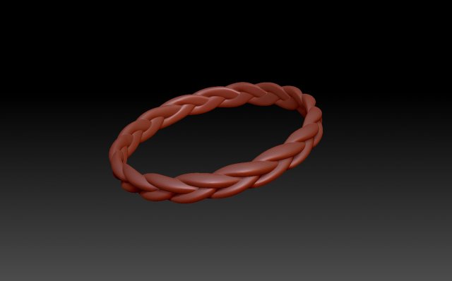 Ring with weaving 3D प्रिंट मॉडल .c4d .max .obj .3ds .fbx .stl .blend 