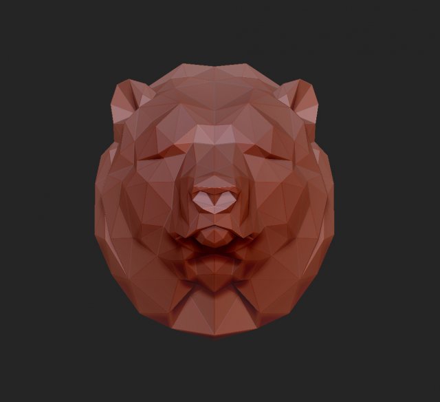 Bears head Modello di stampa 3D .c4d .max .obj .3ds .fbx .stl .blend 