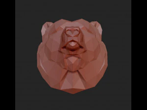 Bears head 3D Print Model