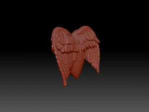A heart with wings 3D Print Model